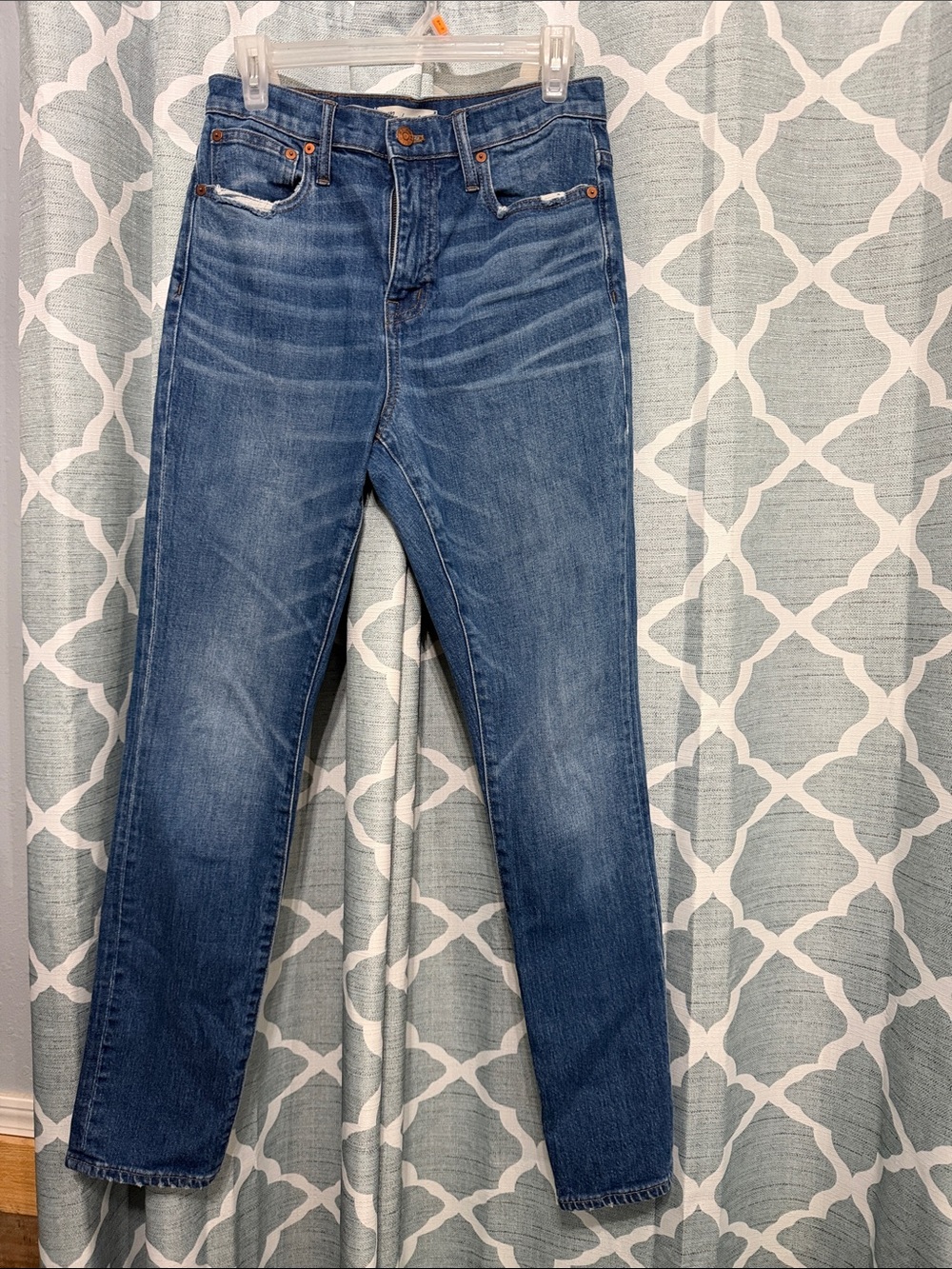 Madewell High-Rise Slim Boyjean Medium Blue Wash
